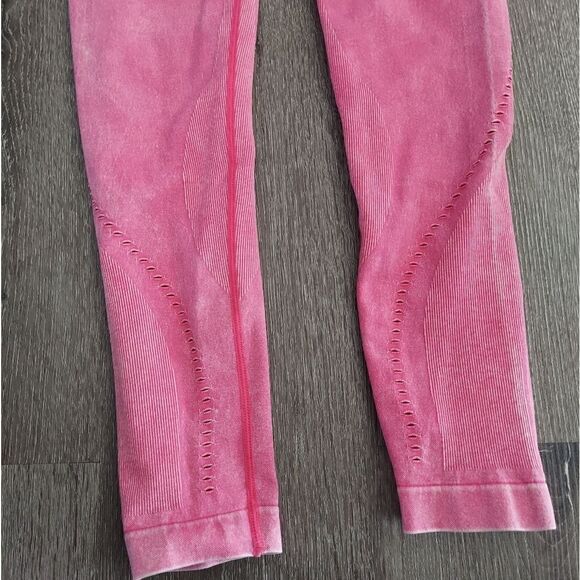 Mono B. High Waist Perforated Pink Leggings S - Picture 3 of 9